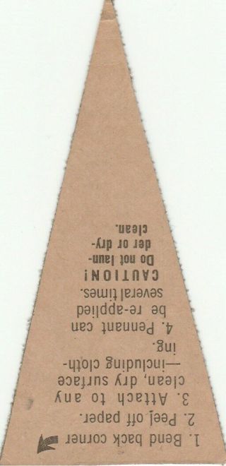 1960s LA Dodgers Decal Baseball Post Cereal Mini Pennant 1.  5x3.  5 2