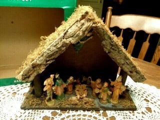 Vintage Christmas Nativity Creche Set Box (65)