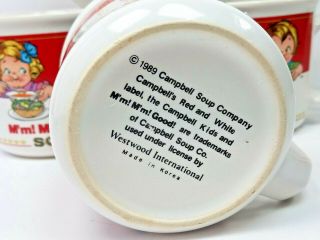 Vintage Ceramic Campbells Kids Coffee Mug Soup Bowl 1989 14oz Mmm M ' m Good 2