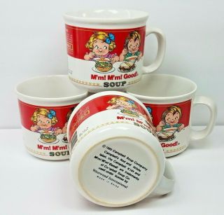 Vintage Ceramic Campbells Kids Coffee Mug Soup Bowl 1989 14oz Mmm M ' m Good 3