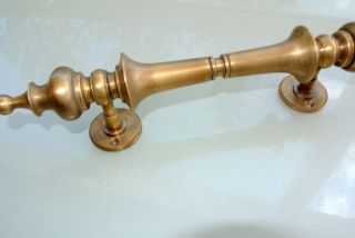 4 light large DOOR handle pulls solid SPUN brass vintage aged old style 12 