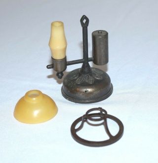 Vintage Gas Lamp Celluloid Light PENCIL SHARPENER Cast Iron 3