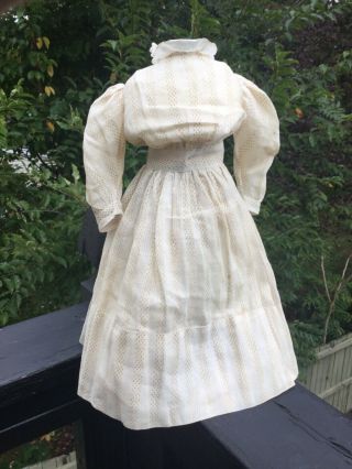 Antique French Fashion Doll Dress/ 18 In