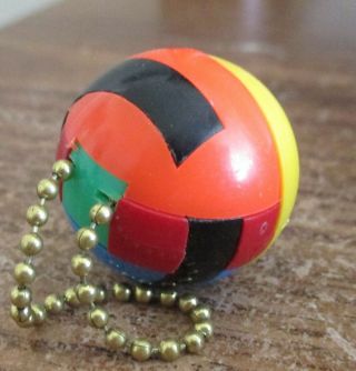 Vintage Plastic Keychain Puzzle Ball Made In W.  Germany By Pussy