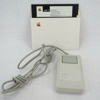 Vintage Apple Iic Mouse,  Software - Model A2m4035 -
