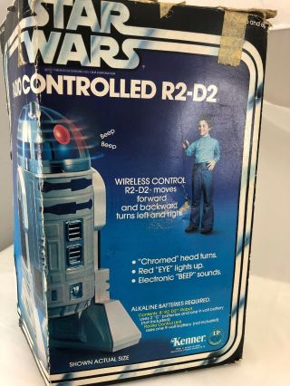 Vintage 1978 Kenner Star Wars Radio Controlled R2 - D2 W/ Box Remote.  Rare Item