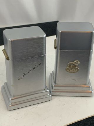 2 Vintage Barcroft Zippo Table Lighters - Mack Trucks & Personalized With A Name