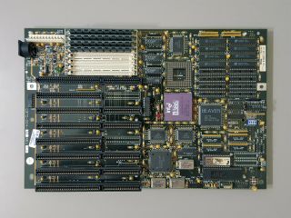 Vintage 386 At Motherboard Intel 386dx - 33mhz,  Ram,  Cache Isa Ticx Award Bios