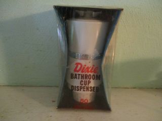 Vintage Dixie Bathroom Cup Dispenser - Wall - Mounted 3 Oz.  Size,  50 Cup Capacity