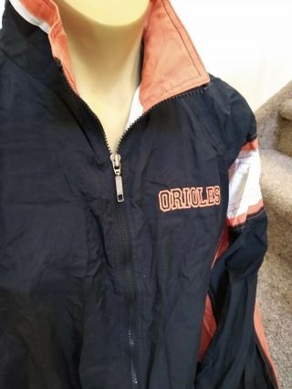 Vintage Starter Jacket MLB Baltimore Orioles Windbreaker Men ' s XL 2