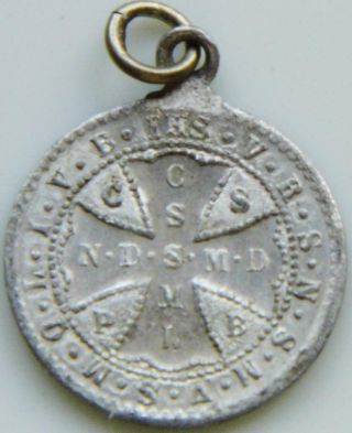 Vintage Catholic St.  Benedict Shield Holy Medal Patron Saint Exorcism Protection