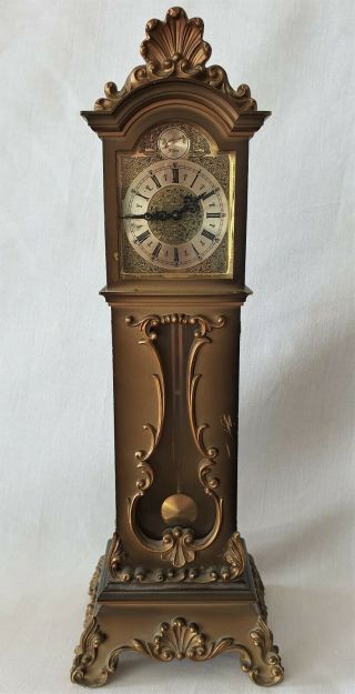 Schmid Longcase Miniature Clock Rare Real Pendulum Mechanical Key Wind Up