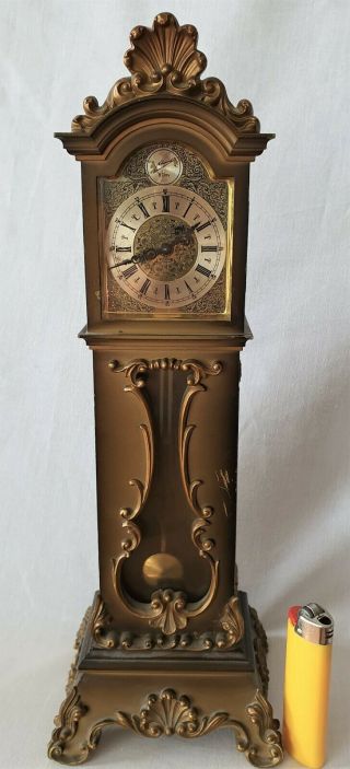 Schmid Longcase Miniature Clock Rare Real Pendulum Mechanical Key Wind Up 2