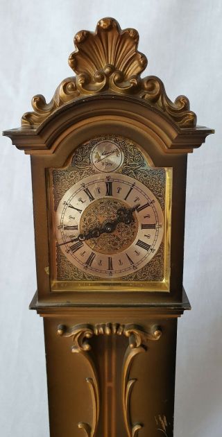 Schmid Longcase Miniature Clock Rare Real Pendulum Mechanical Key Wind Up 3