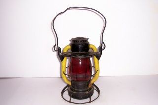 Vintage Antique Dietz Vesta Railroad Lantern Red Globe York