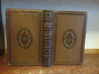 Old Outre - Mer Pilgrimage Beyond The Sea Leather 1853 Henry Wadsworth Longfellow