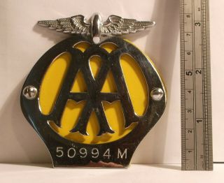 Vintage Smaller Size Flat Aa Badge - - Motorcycle Or Scooter ?
