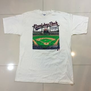 Vintage Chicago White Sox Comiskey Park Stadium Mlb 1990 White T - Shirt Size Xl