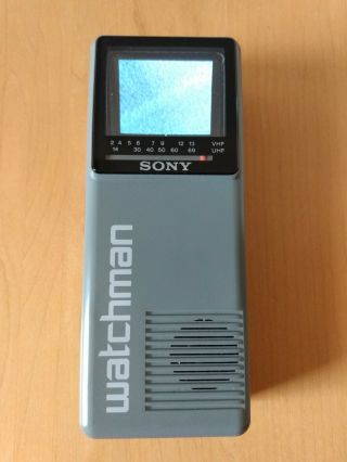 Sony Watchman Fd - 20a Portable Black And White Television,  Vintage