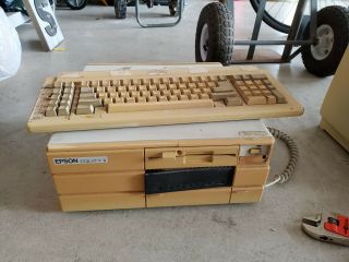 Vintage Epson Equity Ii,  Plus Desktop Computer W/ Keyboard