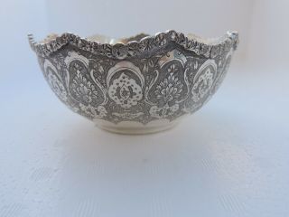 Antique Early Persian Islamic Qajar Solid Silver Sweet Dish Bowl 177 Gr 6.  25 Oz