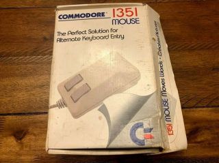 Vintage Commodore 64/128 Mouse 1351 With Floppy Disk