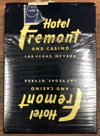 Vintage Fremont Hotel Las Vegas Casino Playing Cards Blue Deck