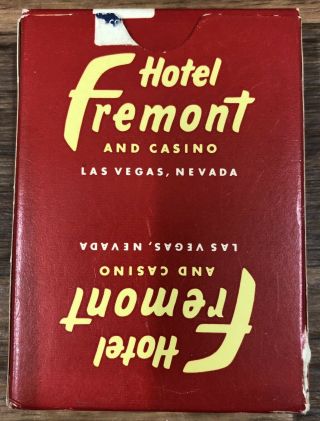Vintage Fremont Hotel Las Vegas Casino Playing Cards Red Deck