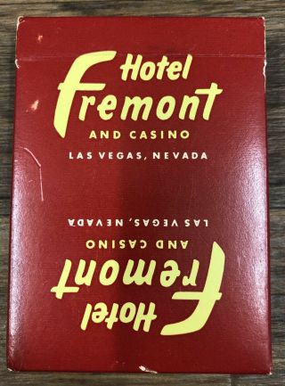 Vintage Fremont Hotel Las Vegas Casino Playing Cards Red Deck 2