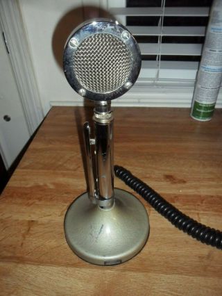 Vintage Astatic Amplified Microphone D - 104 & T - Ug8 For Ham Cb Radio Transmitting