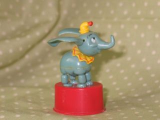 Vintage Kohner Dancing Walt Disney Dumbo Push Button Mini Play Puppet Toy