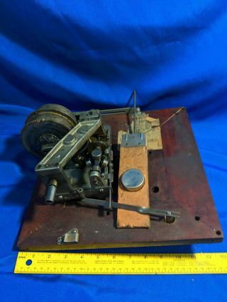Antique Saal Phonograph Parts Motor Governor Model Aa Puritan Silvertone Wood