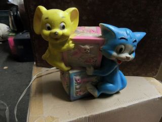 Wonderful Old Combex Tom & Jerry Lamp - Rare Vintage Lamp - Made In England Os