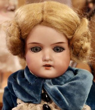 Antique 15 " C1890 German Bisque Doll Am 370 W/great Outfit & Mohair Wig