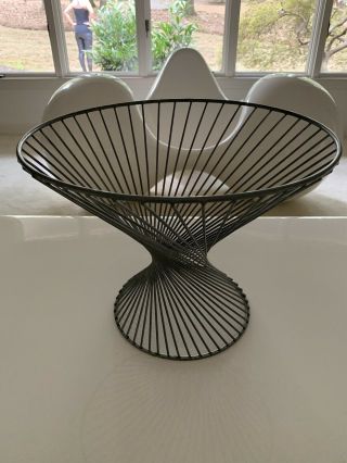 Modern Vintage Warren Platner Style Coffee Table Basket Bowl Knoll Eames Nelson