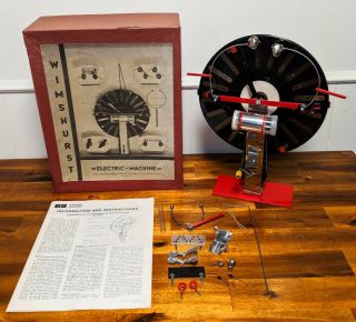 Vintage Edmund Scientific Wimshurst Electrostatic Machine W/ Box