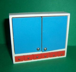 VINTAGE 1960 ' s/70 EARLY LUNDBY DOLLS HOUSE RARE KITCHEN WALL UNIT 3