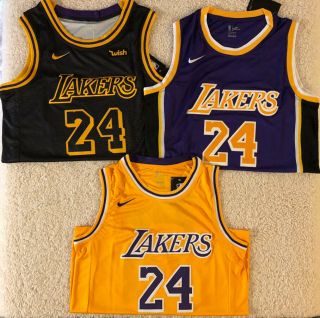 Nwt Kobe Bryant 24 Los Angeles Lakers Purple / Black / Yellow
