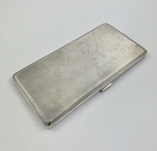 Large Heavy Antique Sterling Silver Cigarette Case - London 1931 - 243g