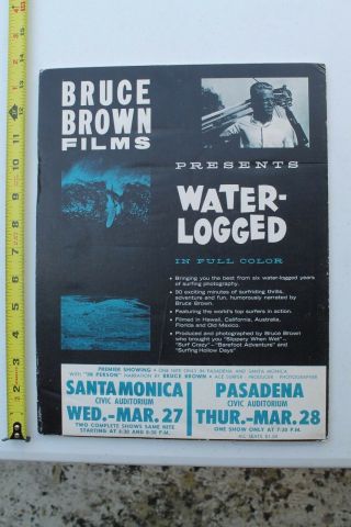 Bruce Brown Water - Logged Surfing Films Endless Summer Movie Retro Reprint Poster