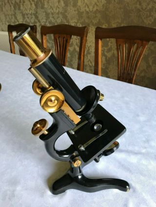 Vintage W.  Watson & Sons Brass " Kima " Microscope - Early Example - Circa 1926