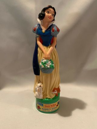 Vintage 1993 Disney Snow White And The Seven Dwarfs Bubble Bath Bottle Empty