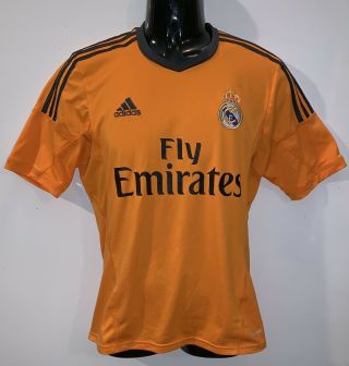 Real Madrid C.  F.  Adidas Fly Emirates Soccer Jersey Adult Small S