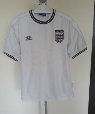 England Home 1999 - 2001 Large L Umbro Football Shirt Vintage Retro Vapa Tech