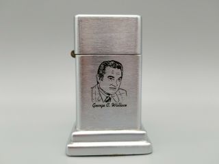 Vintage Barcroft Zippo Table Lighter - George C Wallace