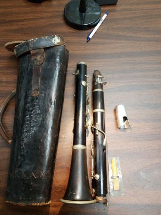 Vintage J.  T.  L.  Clarinet With Leather Case