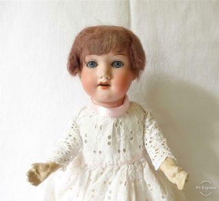 Antique Late 19th Early 20th C German Armand Marseille Bisque Headed Doll A3/0m
