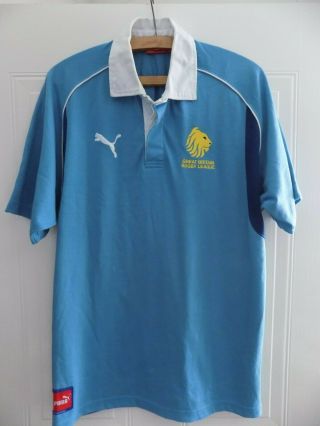 Puma Vintage Great Britain Rugby League Mens Jersey Shirt Adults Top Polo Blue L