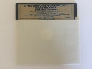 Rare Commodore 64/128 Little Computer People Project House On A Disk Software