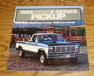 1986 Ford F - Series Pickup Truck Sales Brochure 86 Xl Xlt Lariat F - 150 F - 250